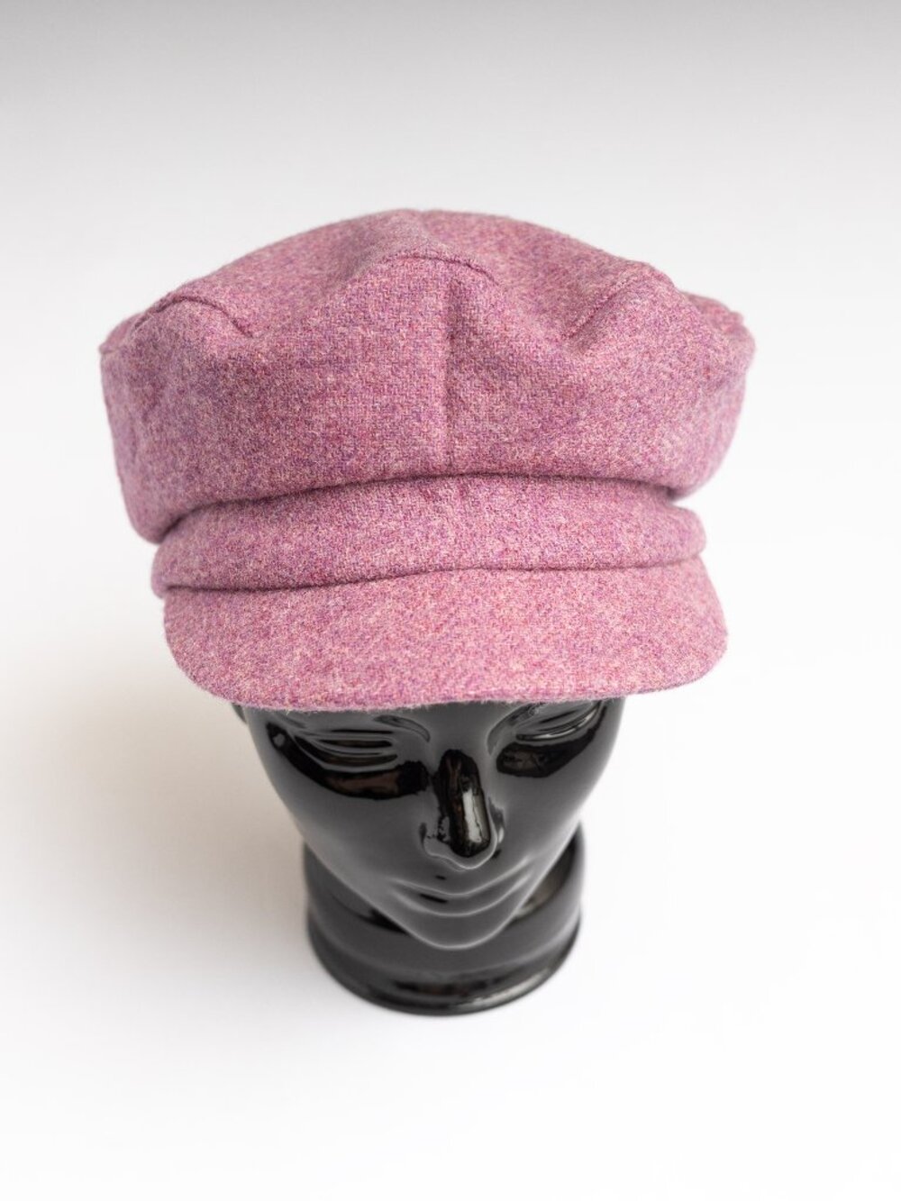 Upcycled Women's Medium Purple Wool Cadet Military Style Hat